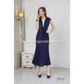 2021 Elegant Slim V Neck sleeveless Prom Ball Gown Evening Dress Fashion Wholesale